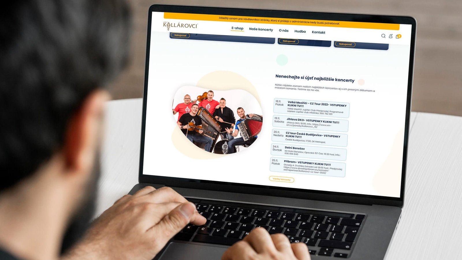 Tvorba eshopu pre hudobnu kapelu